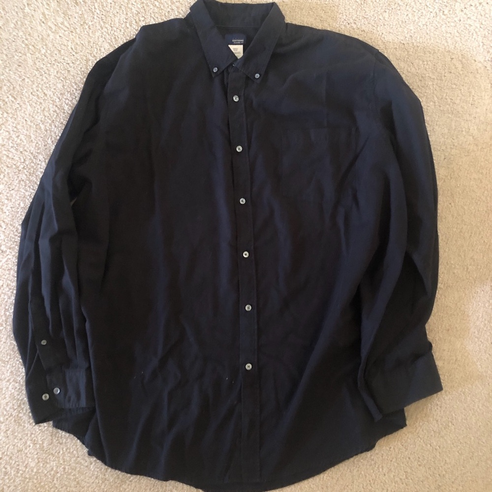 Basic Editions Black  Button-Down Shirt